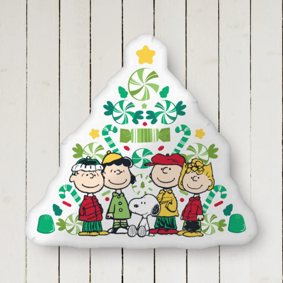 New Gang Festive Tree Pillow Peanuts Gang | Blankets & Pillows