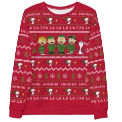 Clearance Gang Holiday Knitted Unisex Crewneck Woodstock | Snoopy
