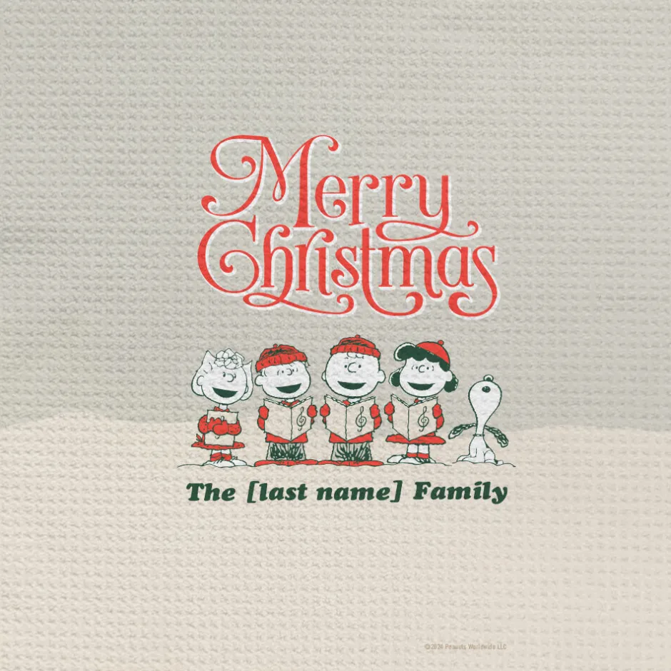 Fashion Gang Merry Christmas Personalized Kitchen Towel Peanuts Gang | Towels