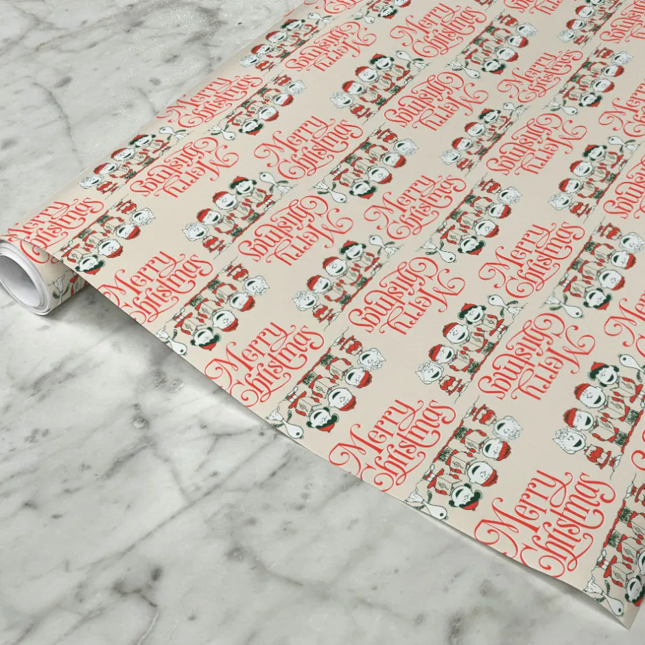 Discount Gang Merry Christmas Gift Wrap Peanuts Gang | Wrapping Paper