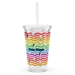 New Gang Personalized Clear Plastic Tumbler Tumblers