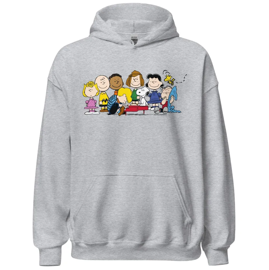 Hot Gang Piano Adult Hoodie Woodstock | Snoopy