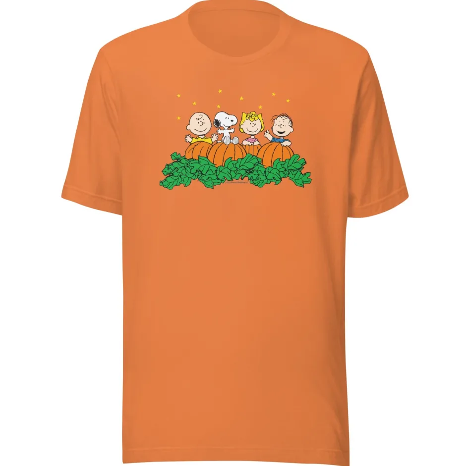 Sale Gang Pumpkin Patch Adult T-Shirt Snoopy | Peanuts Gang