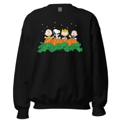 Clearance Gang Pumpkin Patch Adult Sweatshirt Snoopy | Peanuts Gang