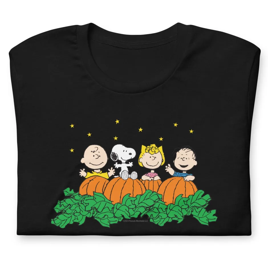 Sale Gang Pumpkin Patch Adult T-Shirt Snoopy | Peanuts Gang