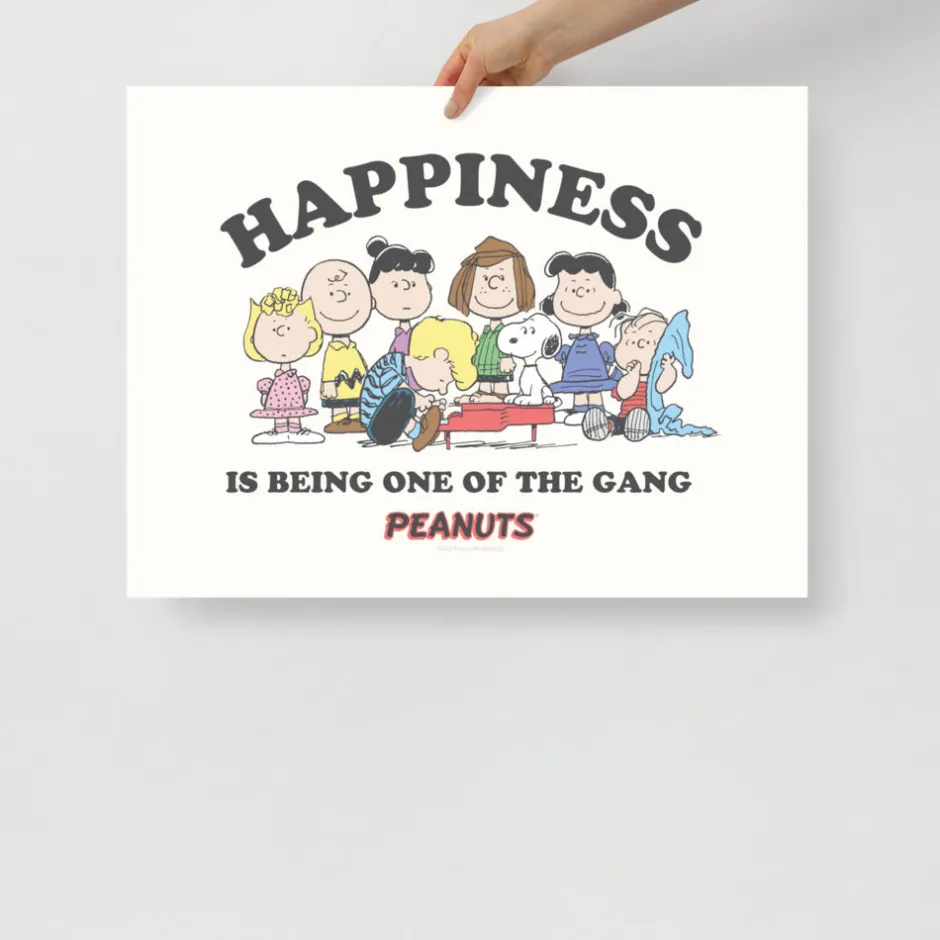 Outlet Happiness Is Premium Poster Peanuts Gang | Wall Art
