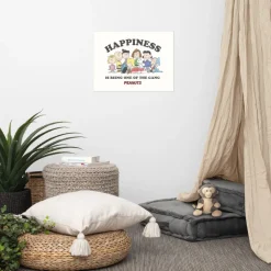 Outlet Happiness Is Premium Poster Peanuts Gang | Wall Art