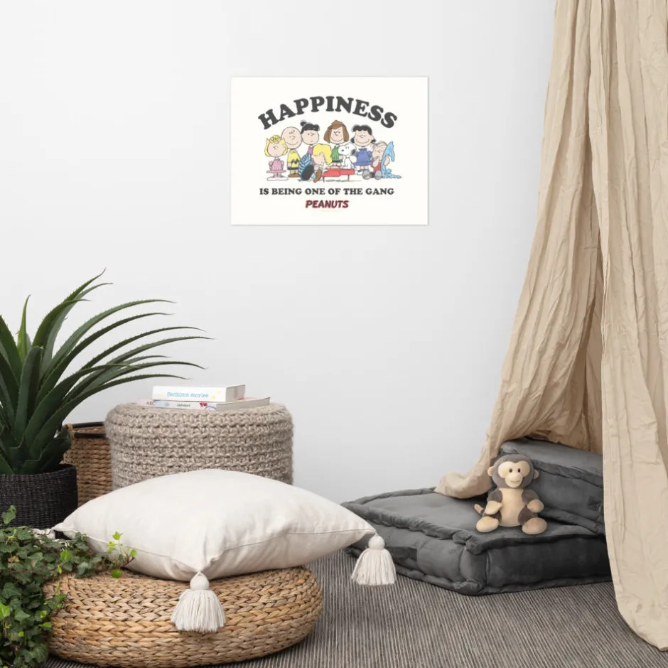 Outlet Happiness Is Premium Poster Peanuts Gang | Wall Art