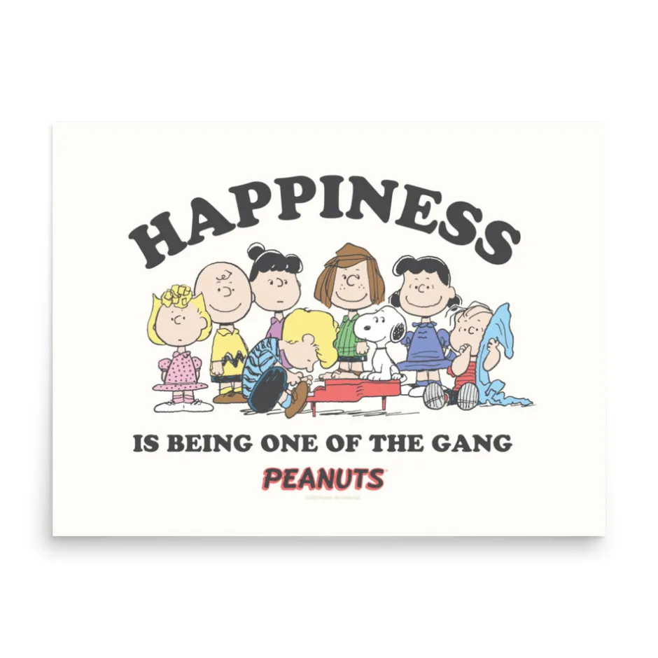 Outlet Happiness Is Premium Poster Peanuts Gang | Wall Art
