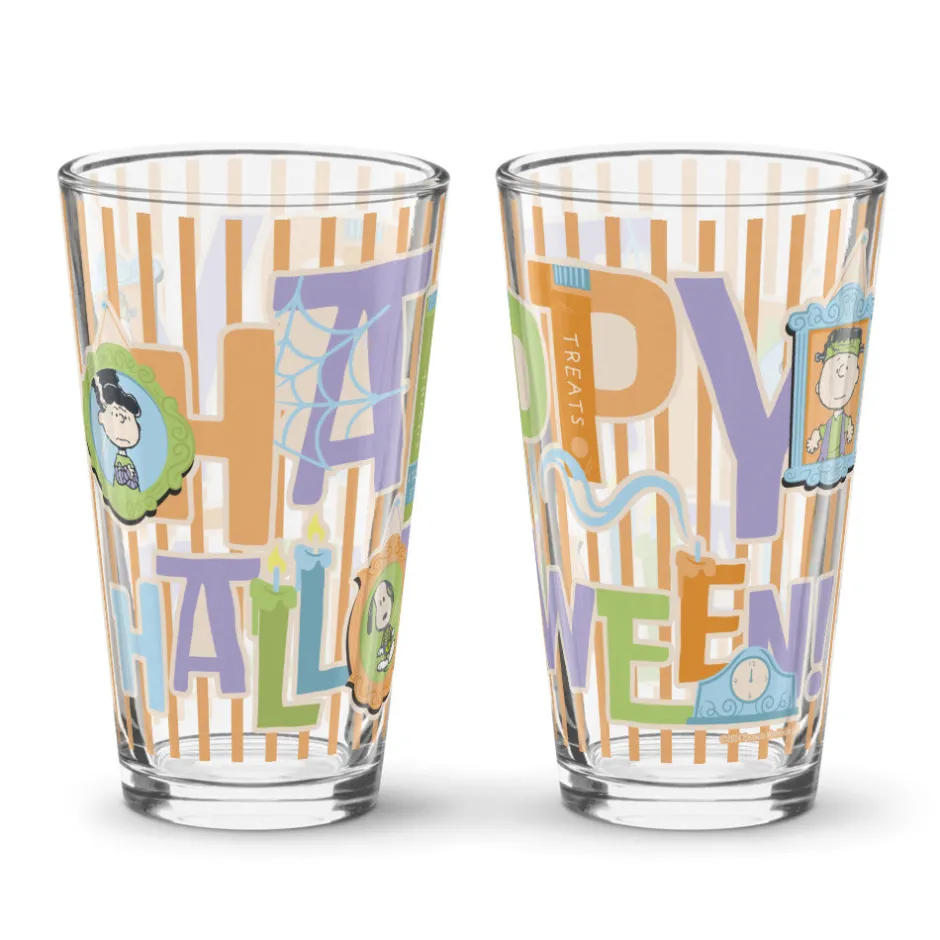 Hot Happy Halloween Pint Glass Snoopy | Schroeder
