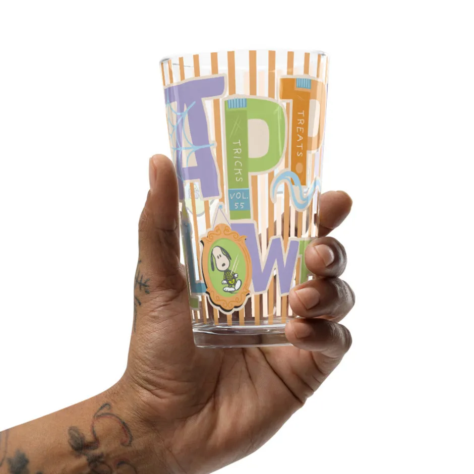 Hot Happy Halloween Pint Glass Snoopy | Schroeder