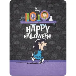 Fashion Happy Halloween Sherpa Blanket Snoopy | Schroeder