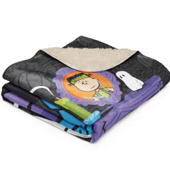 Fashion Happy Halloween Sherpa Blanket Snoopy | Schroeder