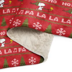 Fashion HoHoHo Sherpa Blanket Woodstock | Snoopy