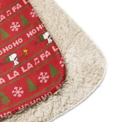 Fashion HoHoHo Sherpa Blanket Woodstock | Snoopy