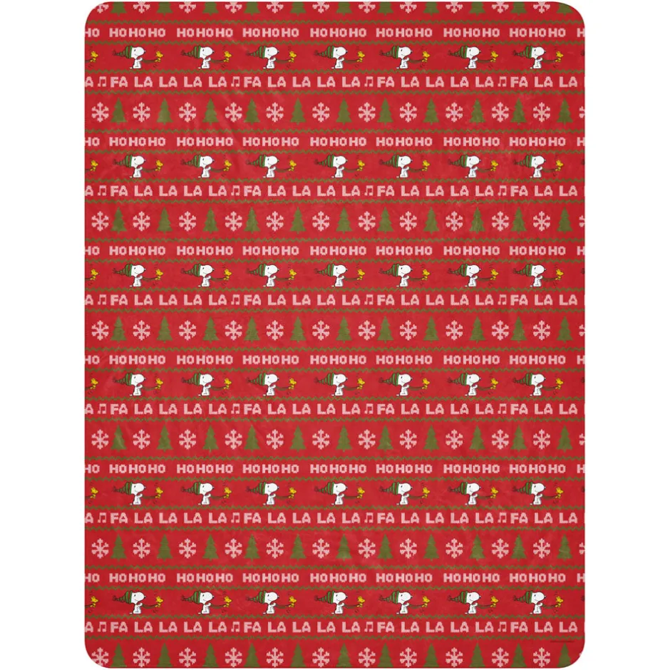 Fashion HoHoHo Sherpa Blanket Woodstock | Snoopy