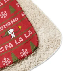 Fashion HoHoHo Sherpa Blanket Woodstock | Snoopy