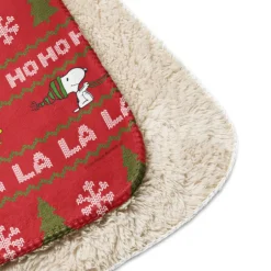 Fashion HoHoHo Sherpa Blanket Woodstock | Snoopy
