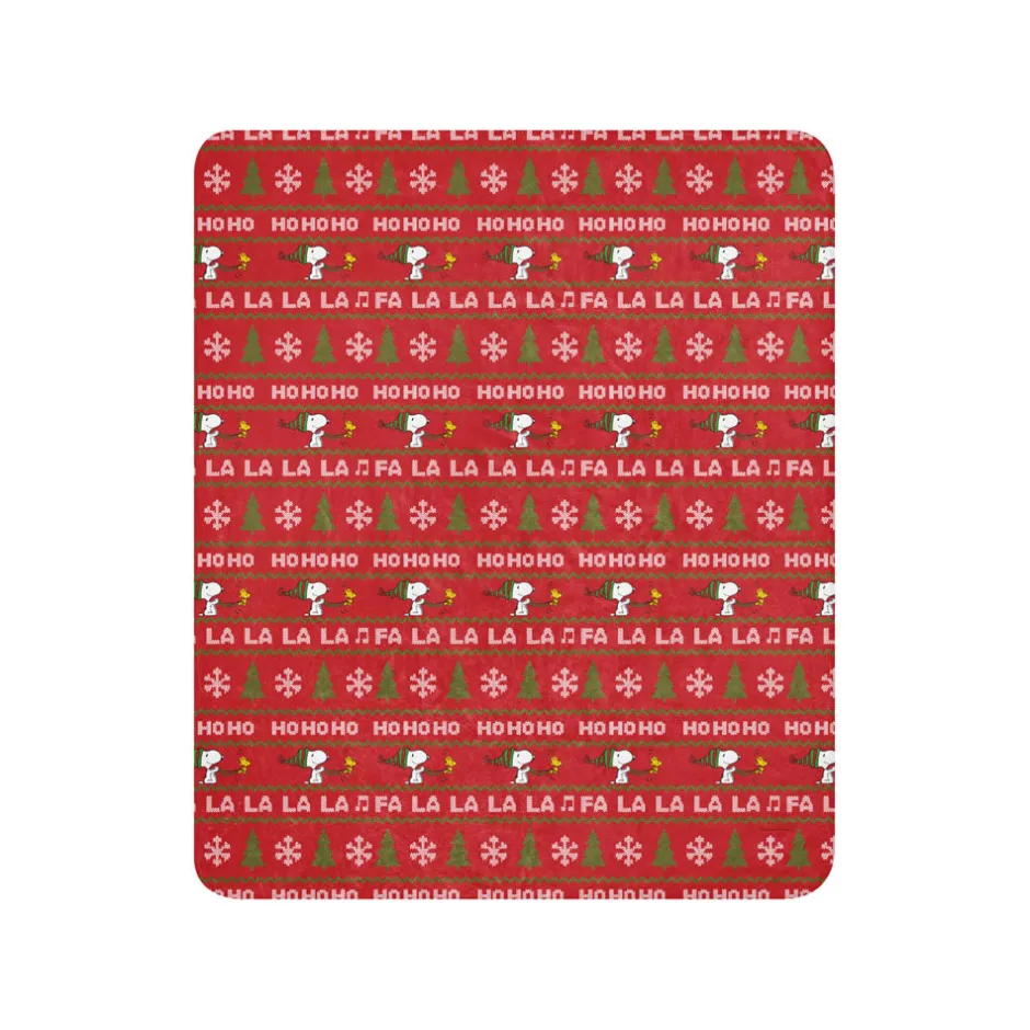 Fashion HoHoHo Sherpa Blanket Woodstock | Snoopy
