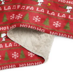 Fashion HoHoHo Sherpa Blanket Woodstock | Snoopy