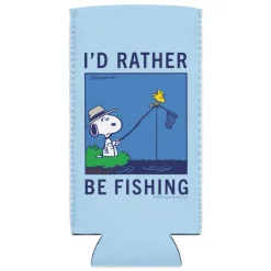 New I'd Rather Be Fishing Can Cooler Snoopy | Can Coolers