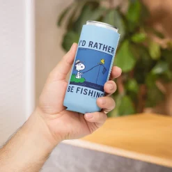 New I'd Rather Be Fishing Can Cooler Snoopy | Can Coolers