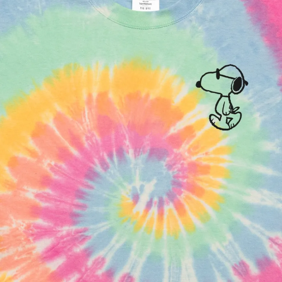 Outlet Joe Cool Embroidered Oversized Tie-Dye Unisex T-Shirt Snoopy | Joe Cool
