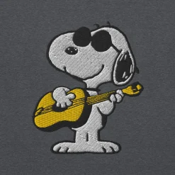 New Joe Cool's Guitar Groove Embroidered Crewneck Sweatshirt Snoopy | Hoodies & Sweatshirts