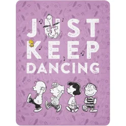 Online Just Keep Dancing Sherpa Blanket Peanuts Gang | Blankets & Pillows
