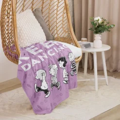 Online Just Keep Dancing Sherpa Blanket Peanuts Gang | Blankets & Pillows