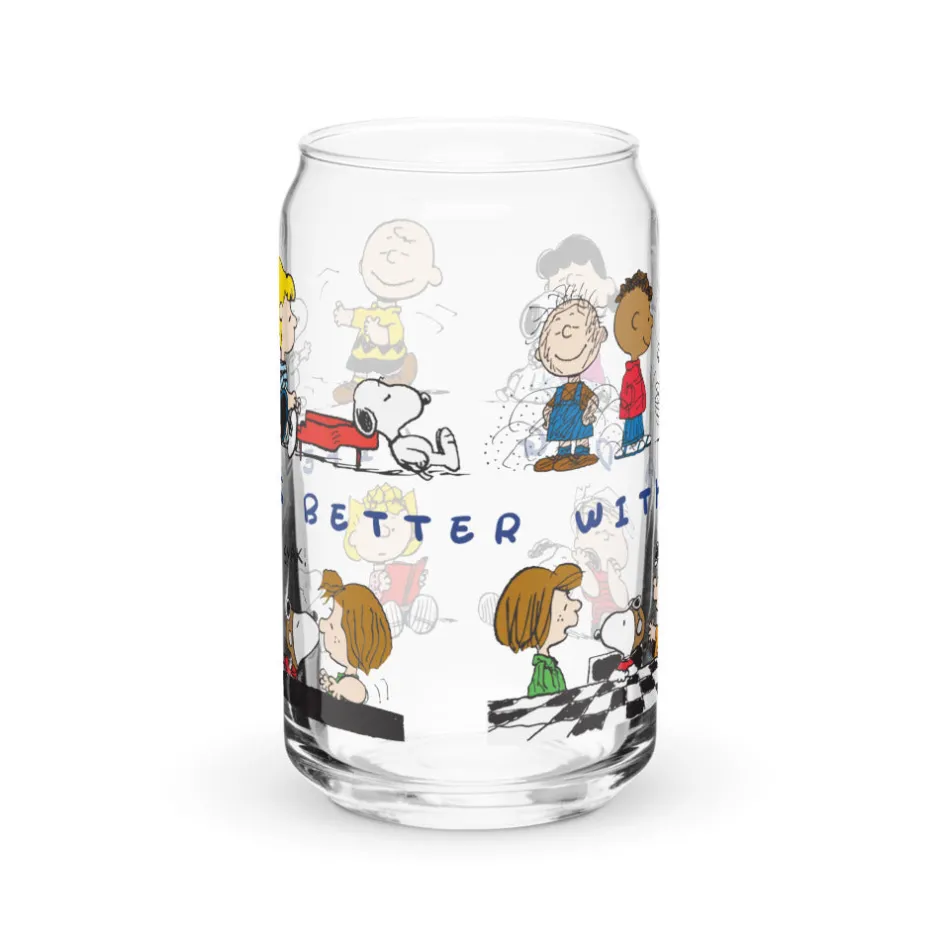Clearance Life Is Better With A Dog Can Glass Snoopy | Schroeder