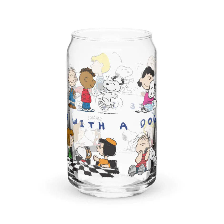 Clearance Life Is Better With A Dog Can Glass Snoopy | Schroeder
