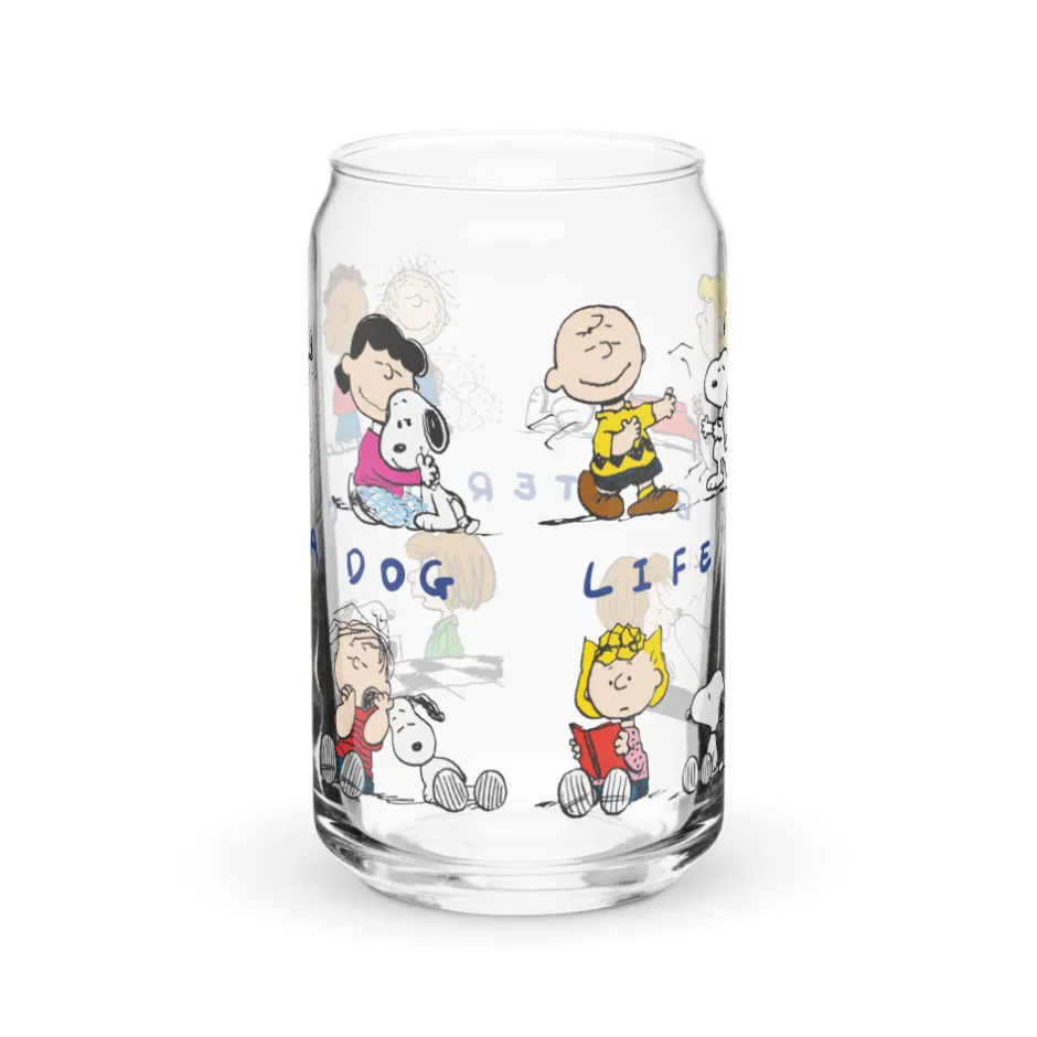 Clearance Life Is Better With A Dog Can Glass Snoopy | Schroeder