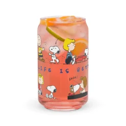 Clearance Life Is Better With A Dog Can Glass Snoopy | Schroeder