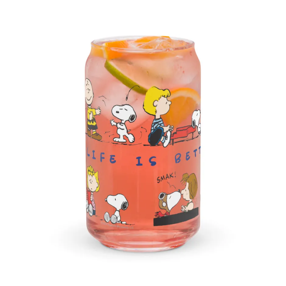 Clearance Life Is Better With A Dog Can Glass Snoopy | Schroeder