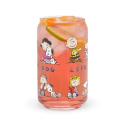 Clearance Life Is Better With A Dog Can Glass Snoopy | Schroeder
