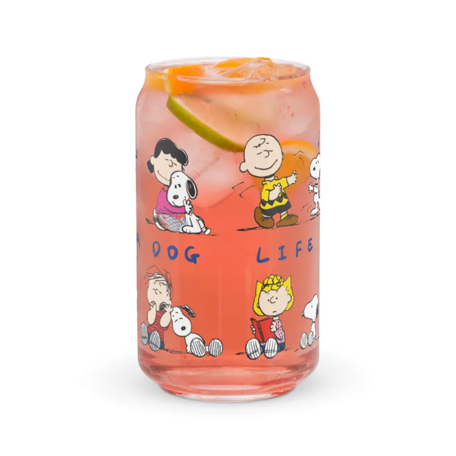 Clearance Life Is Better With A Dog Can Glass Snoopy | Schroeder