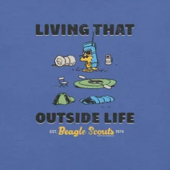 Sale Living That Outside Life T-Shirt Snoopy | T-Shirts