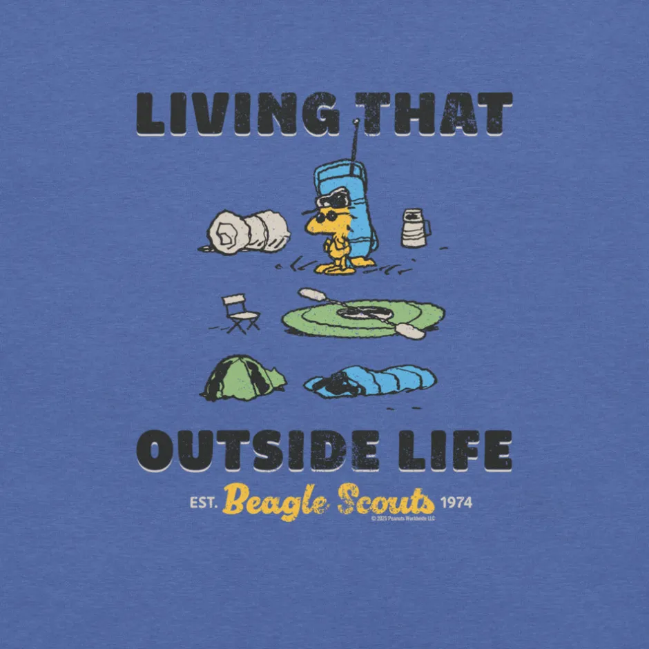 Sale Living That Outside Life T-Shirt Snoopy | T-Shirts