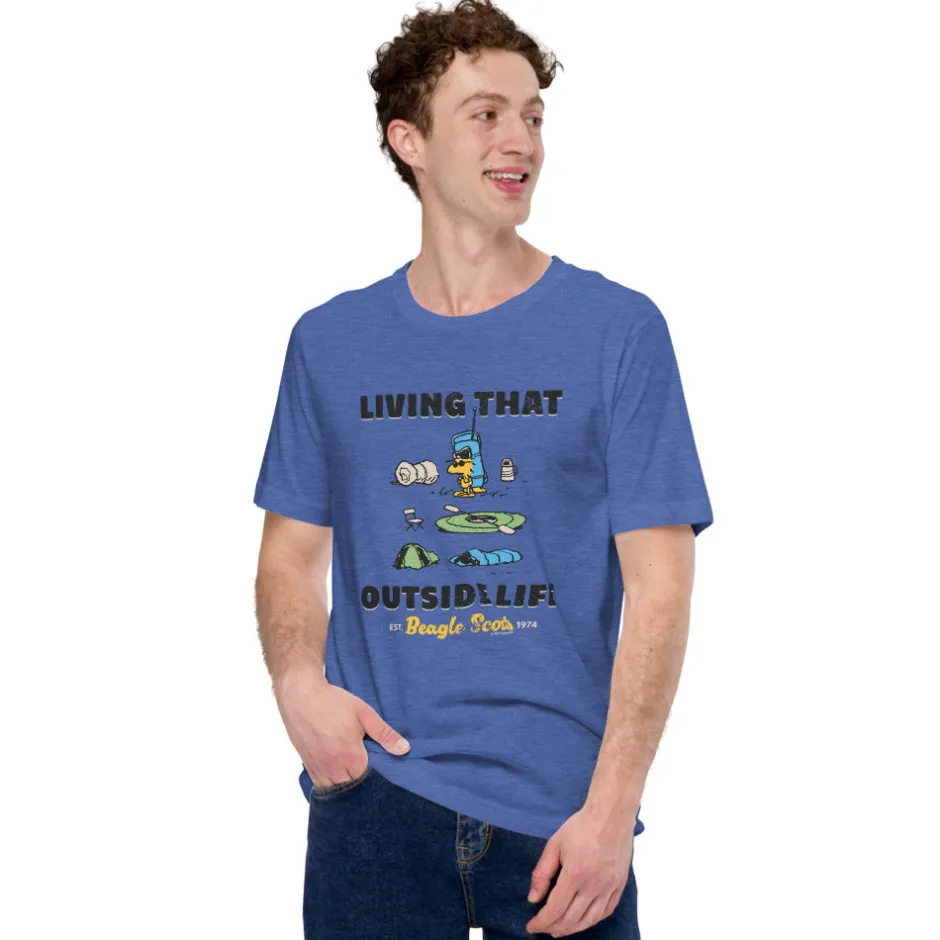 Sale Living That Outside Life T-Shirt Snoopy | T-Shirts