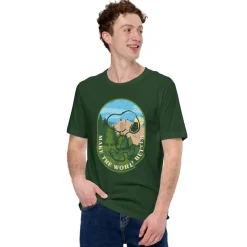 Online Make The World Better Adult Short Sleeve T-Shirt Snoopy | T-Shirts