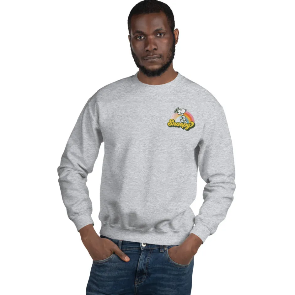 Fashion Rainbow Embroidered Adult Crewneck Sweatshirt Hoodies & Sweatshirts