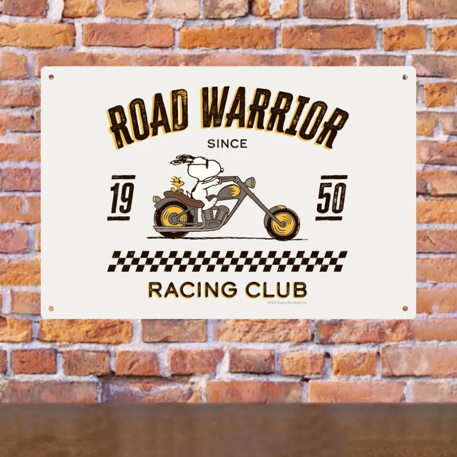 Hot Road Warrior Metal Sign Wall Art
