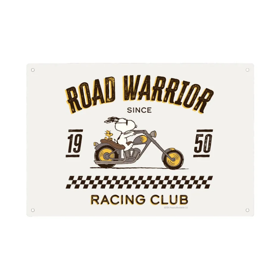 Hot Road Warrior Metal Sign Wall Art