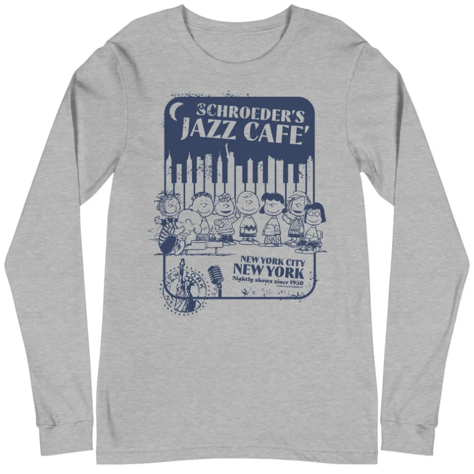 Hot Schroeder's Jazz Cafe Long Sleeve T-Shirt Woodstock | Schroeder