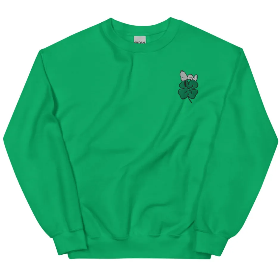 New Shamrock Embroidered Crewneck Hoodies & Sweatshirts