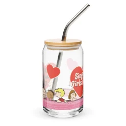 Best Single Dudes and Girls Club Can Shaped Glass Peanuts Gang | Glassware