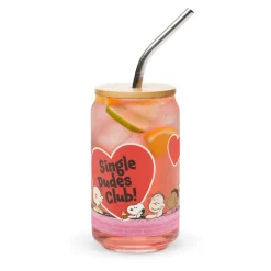 Best Single Dudes and Girls Club Can Shaped Glass Peanuts Gang | Glassware