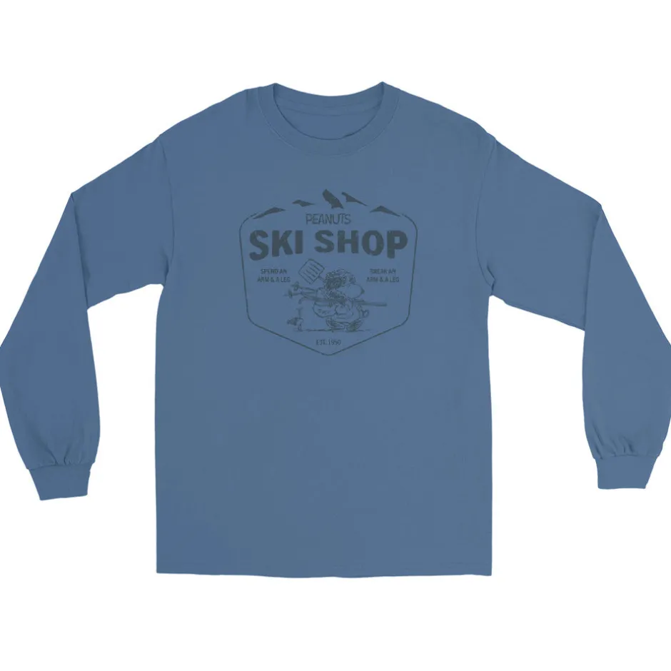 Clearance Ski Shop Unisex Adult Long Sleeve T-Shirt Snoopy | Long Sleeve T-Shirts