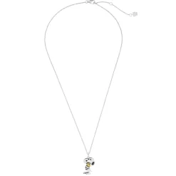 New Snoopy & Woodstock .925 Sterling Silver Necklace Finished in Pure Platinum Woodstock | Snoopy